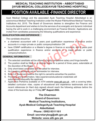 Ayub Medical College Job IN Peshawar